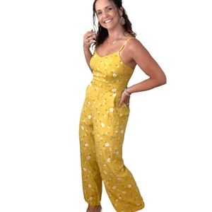 Floral Yellow Jumpsuit